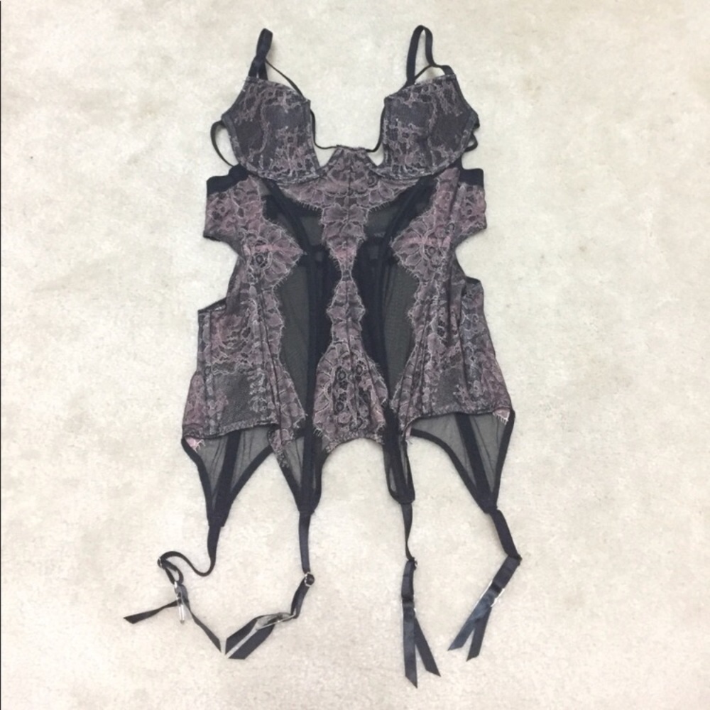 Black and pink Victoria’s Secret Corset
